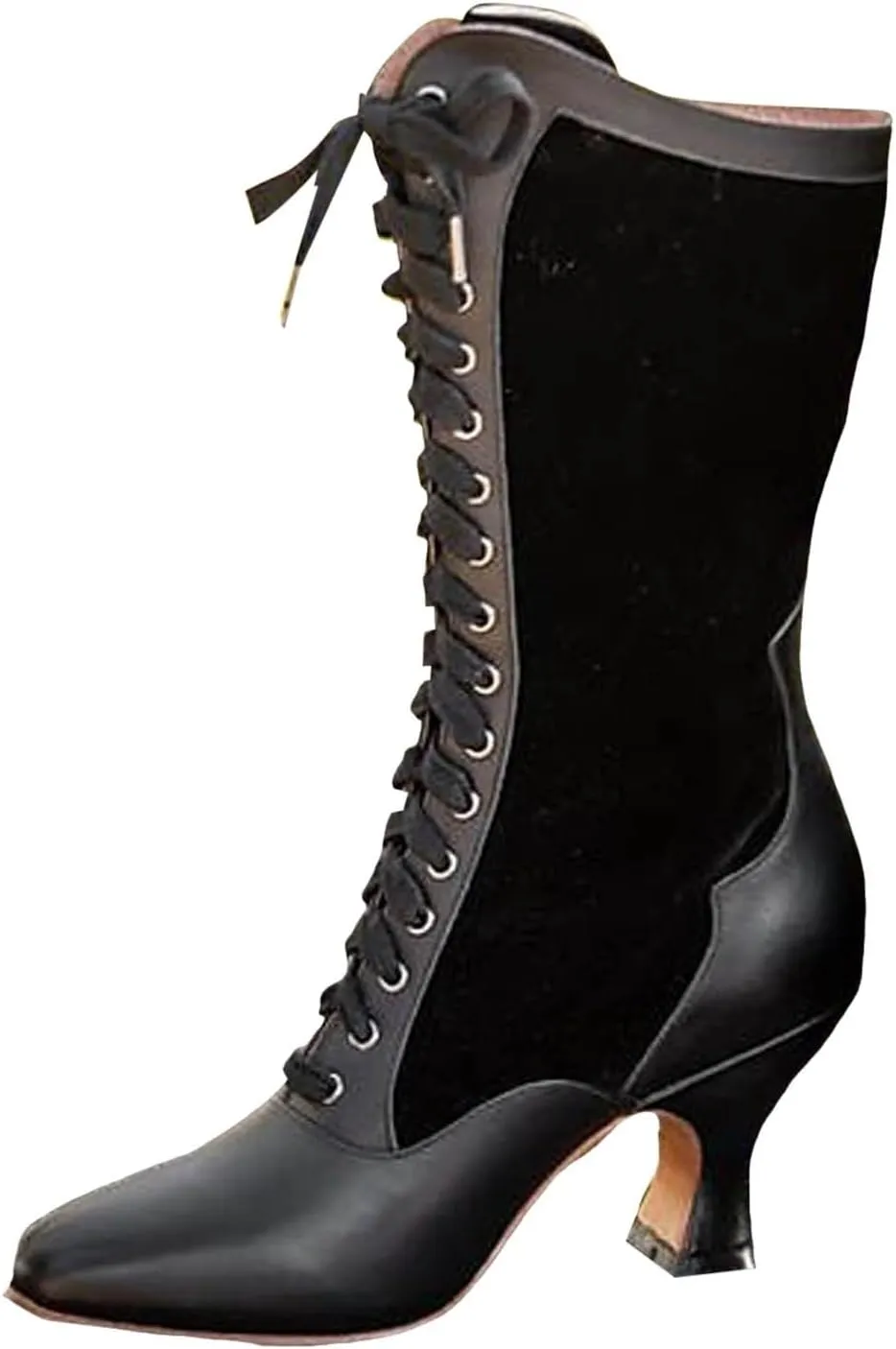 AMDBEL Wide Calf Boots for Women High Heel Womens Fall Boots 2024 Lace Up Sexy High Heel Pointed Toe Boots Winter Shoes