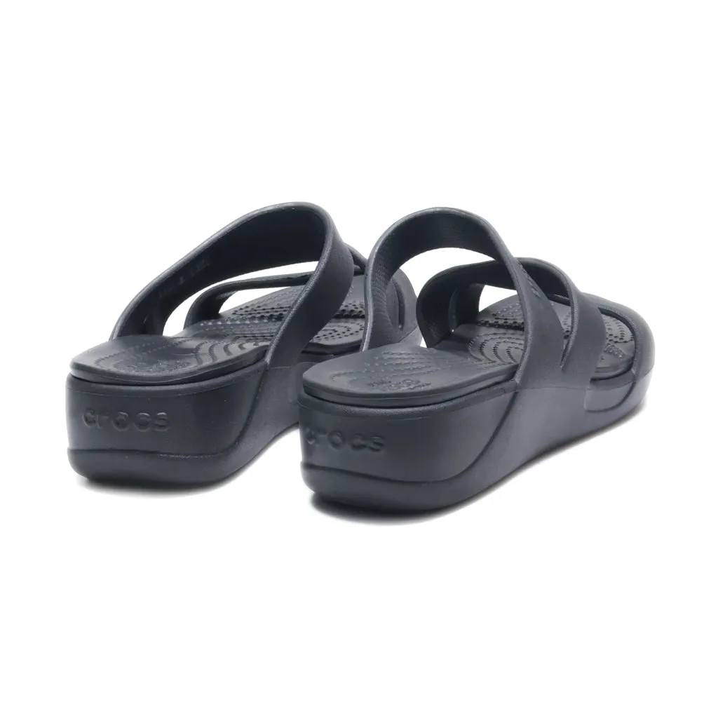 Crocs Wedge Sandals Eva Black Colour For Women