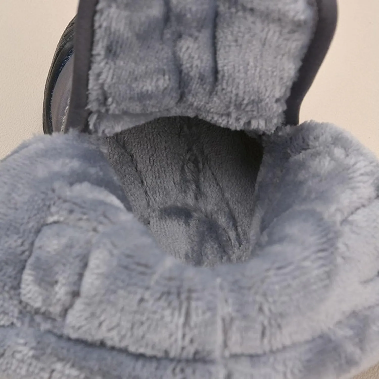 Fuzzy Snow Booties For Boys Kids Childrens Open Toe Fr Boots Shoes Winter Outdoor Ski Non Slip Shoes Padded Comfy
