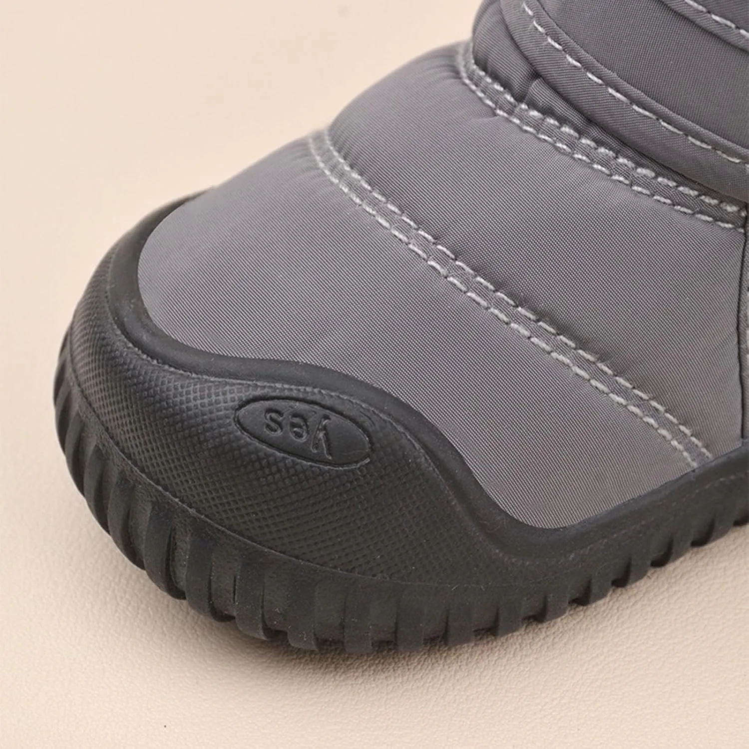 Fuzzy Snow Booties For Boys Kids Childrens Open Toe Fr Boots Shoes Winter Outdoor Ski Non Slip Shoes Padded Comfy