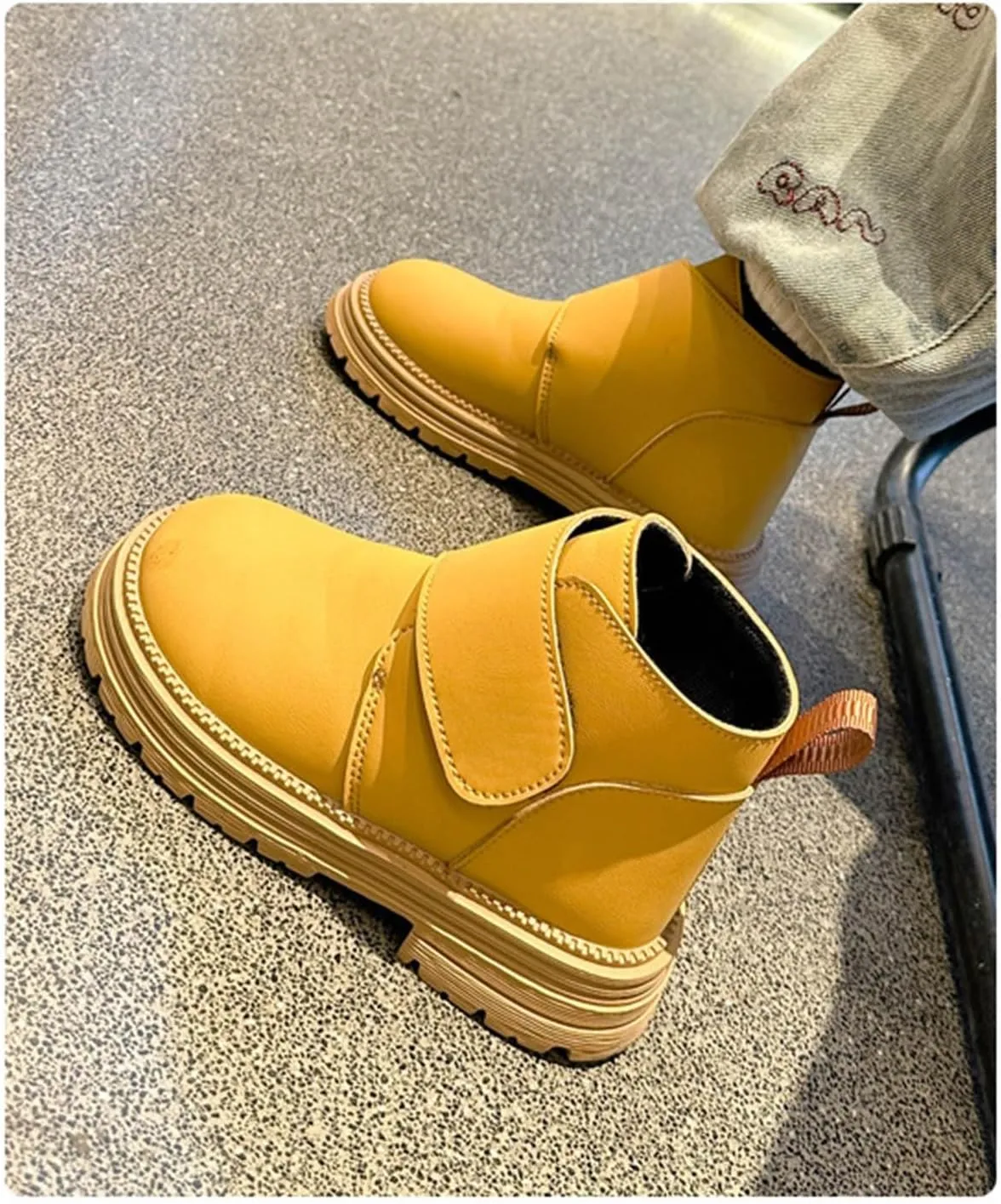 Infant Toddler Kids Winter Ankle Flat Snow Boot Classic Water Proof Solid Rubber Sole Winter Boots for Kids Boys 5 Yrs