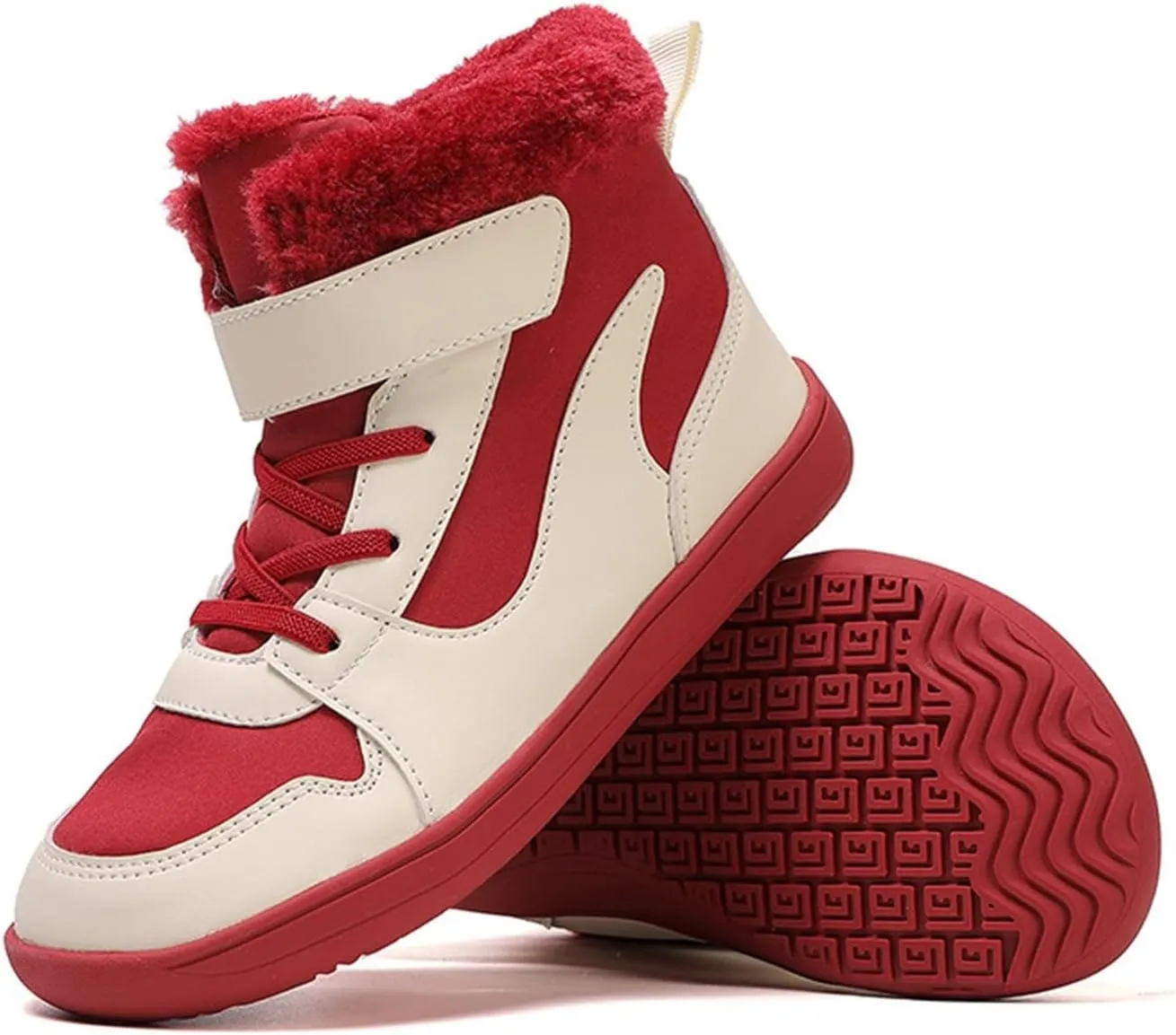 Kids High Top Sneakers Fashion Basketball Tennis Shoes Running Sports Ankle Boots Hook and Loop Casual Walking Shoe