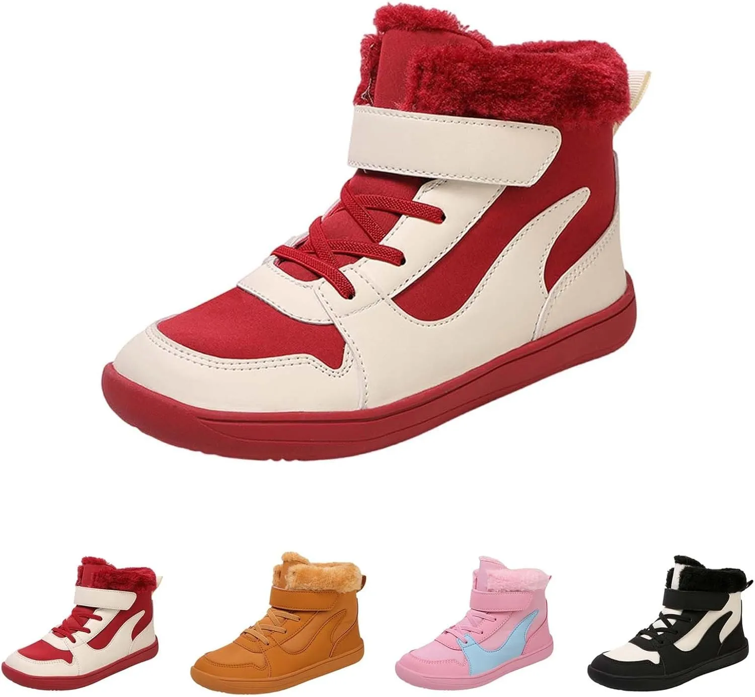 Kids High Top Sneakers Fashion Basketball Tennis Shoes Running Sports Ankle Boots Hook and Loop Casual Walking Shoe