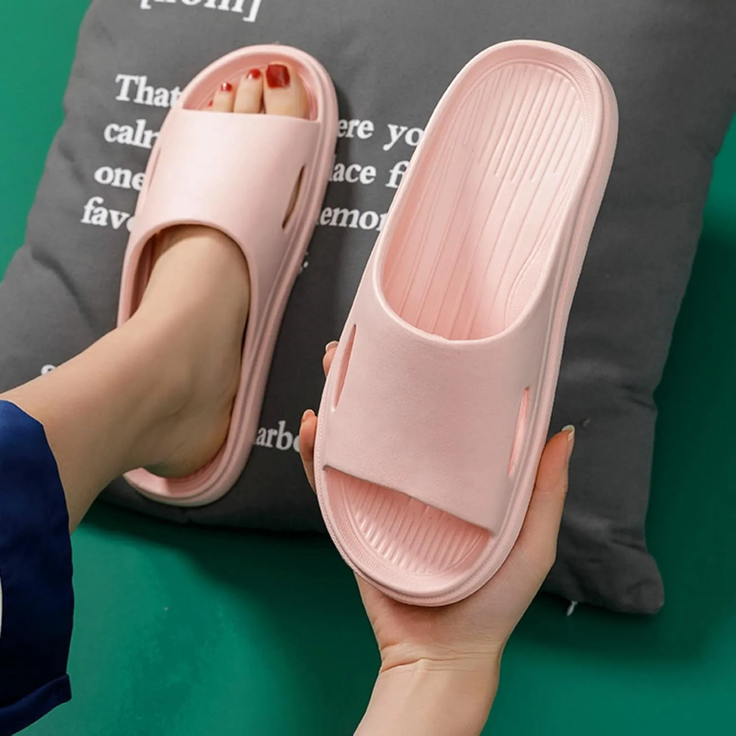 Non Slip Shower Shoes for Women Travel Slippers for Women Open Toe Shower Shoes Women's Fashion Slippers