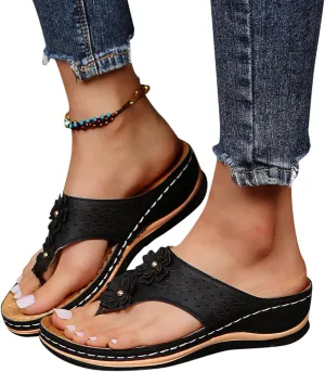Sandalias para Mujer, Women Summer Comfortable Flip Flop Vintage Slide Sandals Slip on Open Toe Sandals