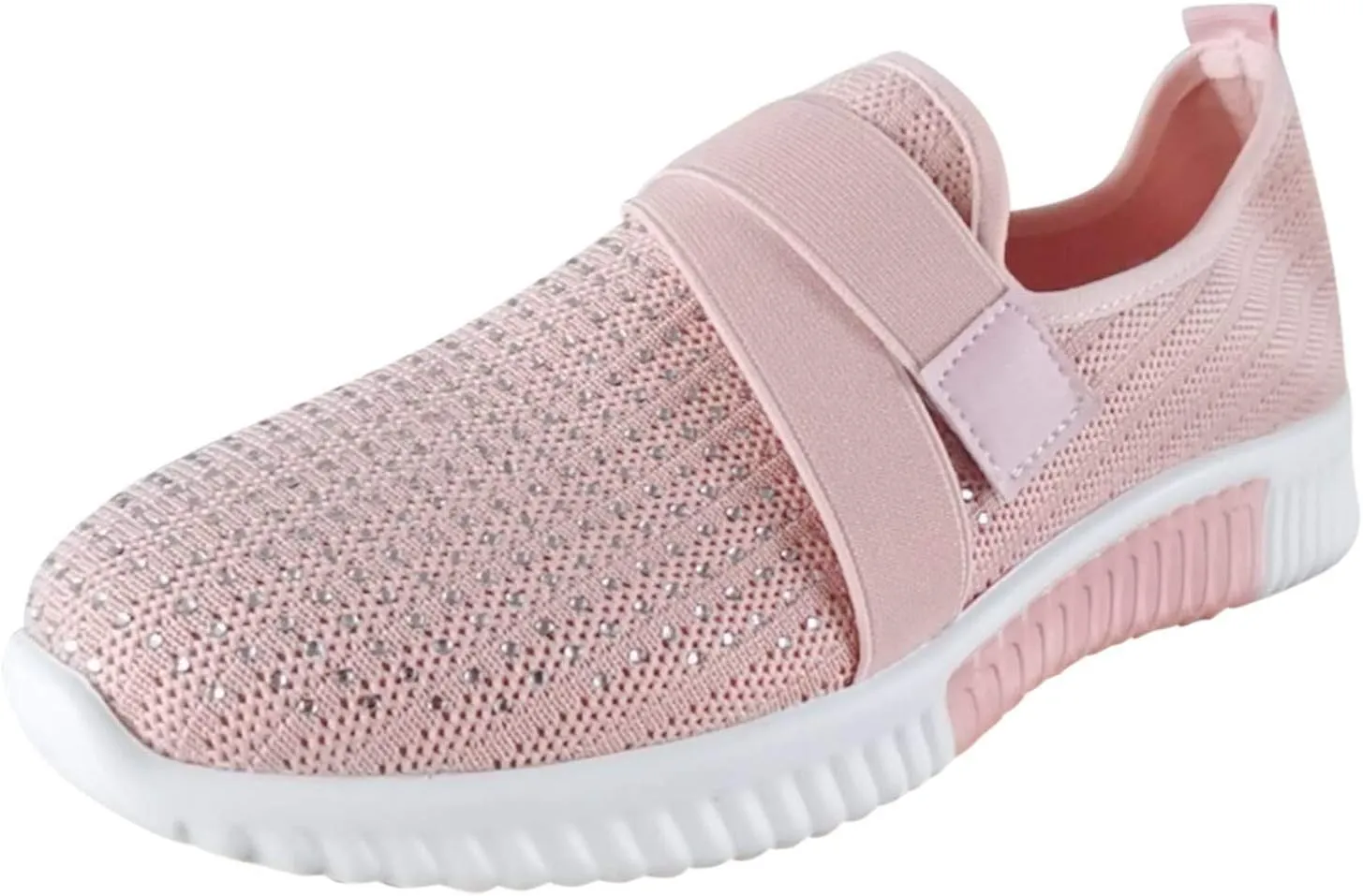 Sneakers for Women Mesh Slip On Running No Lace Walking Shoes Slip On Lightweight Gym Workout Breathable Fashion Sneakers