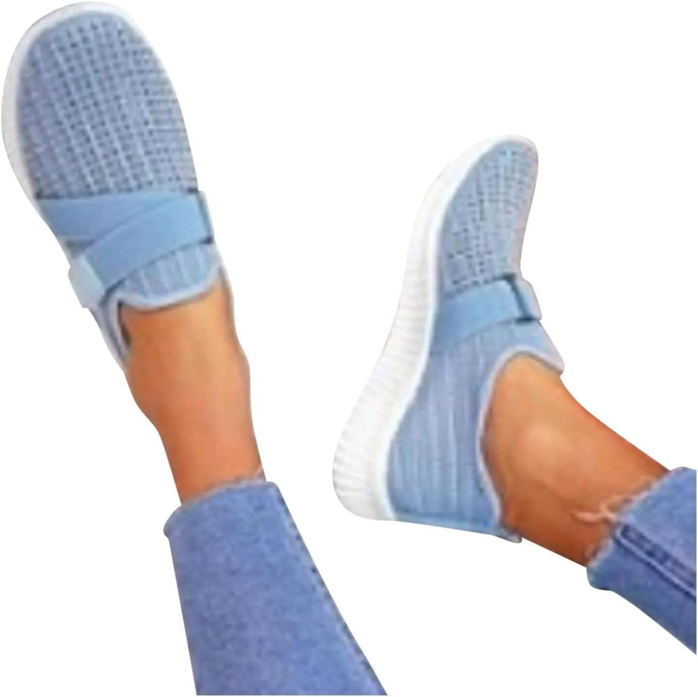 Sneakers for Women Mesh Slip On Running No Lace Walking Shoes Slip On Lightweight Gym Workout Breathable Fashion Sneakers