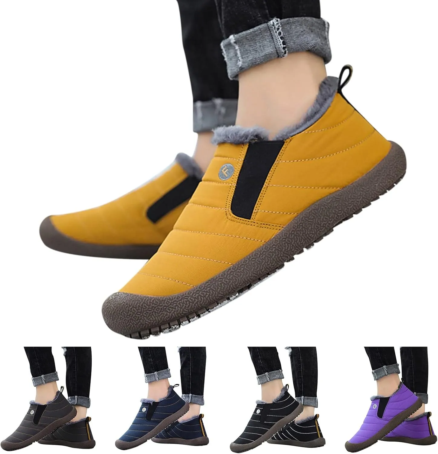 Snow Boots for Women Waterproof Snow Boots Waterproof Lace to Toe Boots Anti-Slip Outdoor Ankle Booties Work Boots for Men