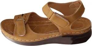 Women Arch Support Walking Sandals Summer Open Toe Orthopedic Platform Slip on Sandals