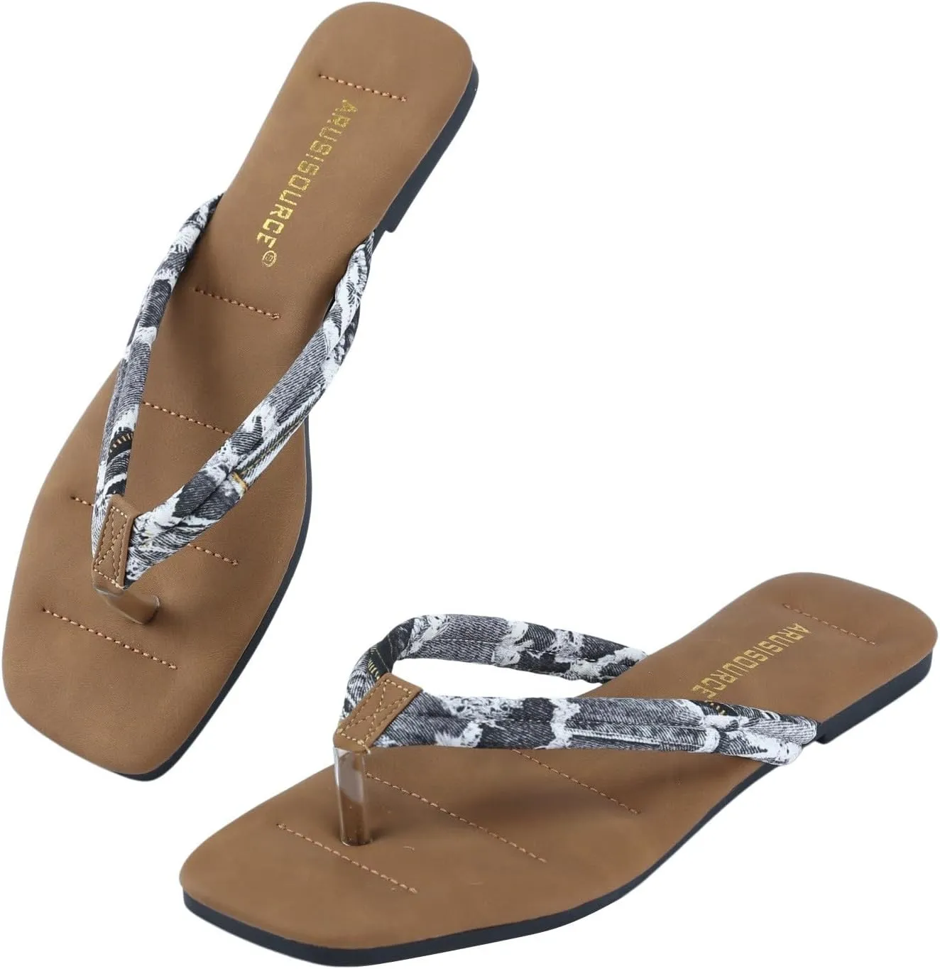 Women Shoes Soft Soled Flip Flops Fashionable Flip Flops Beach Tie Dye Printed Beach Sandals Slippers for Beach