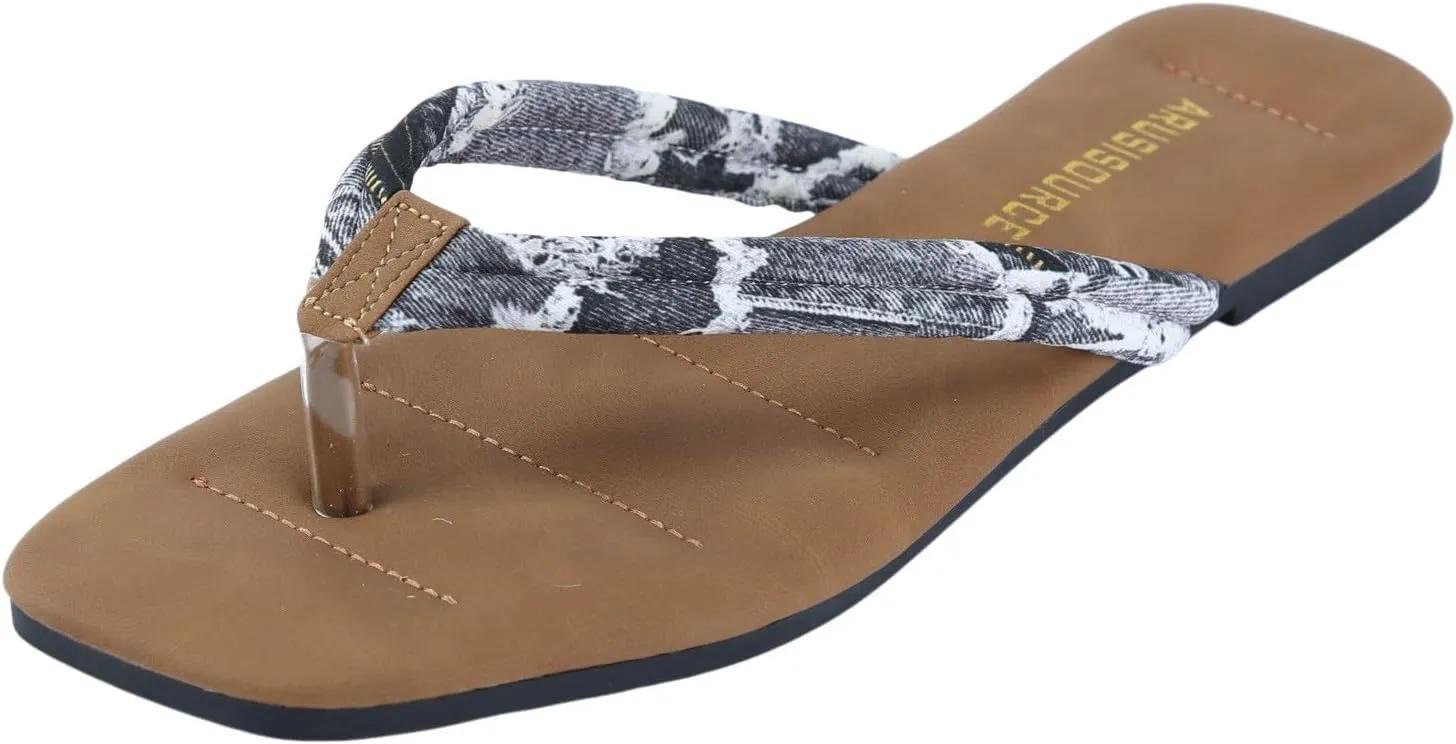Women Shoes Soft Soled Flip Flops Fashionable Flip Flops Beach Tie Dye Printed Beach Sandals Slippers for Beach